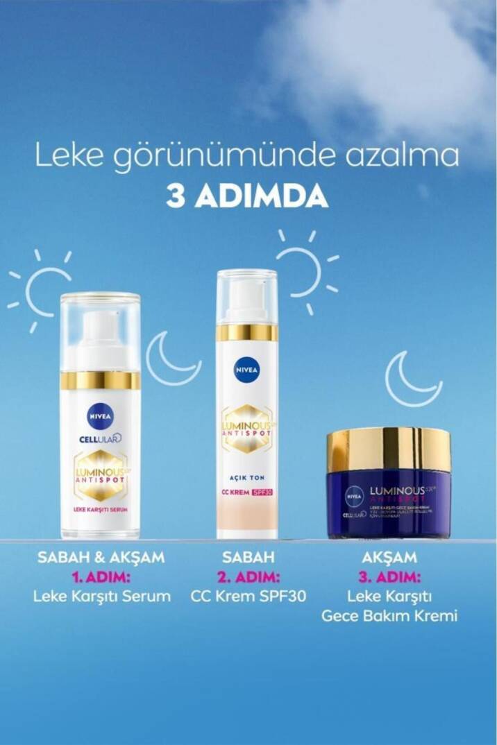 Nivea Luminous Anti Spot CC Krem SPF 30 - Renkli Nemlendirici Açık Ton 40 ml - 2