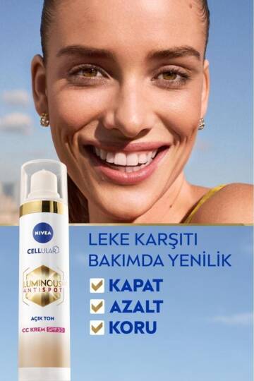 Nivea Luminous Anti Spot CC Krem SPF 30 - Renkli Nemlendirici Açık Ton 40 ml - 5