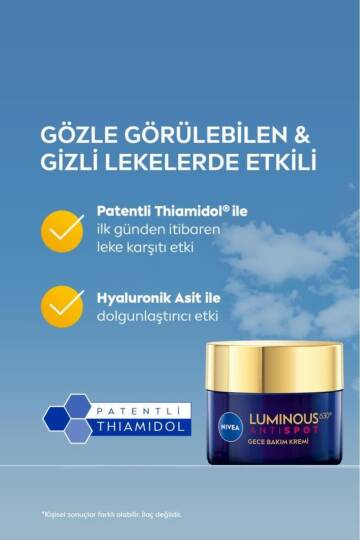 Nivea Luminous630 Leke Karşıtı Gece Kremi 50 ml - 4