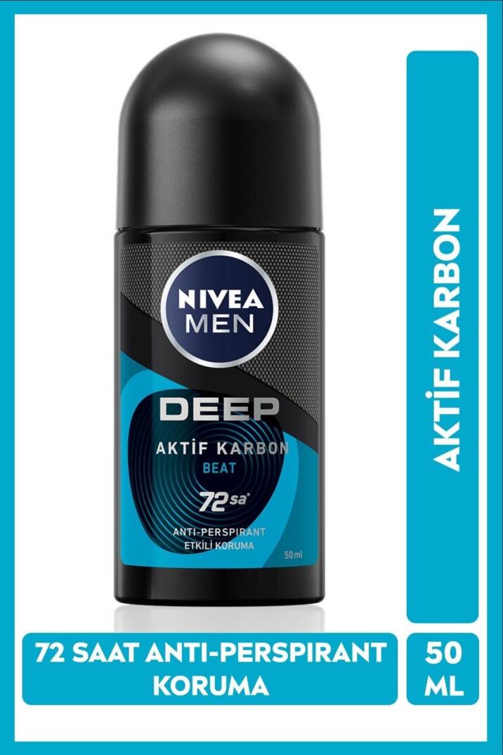 Nivea Men Deep Beat Black Carbon Roll On 50 ml - 1