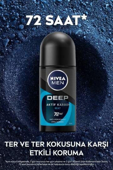 Nivea Men Deep Beat Black Carbon Roll On 50 ml - 5