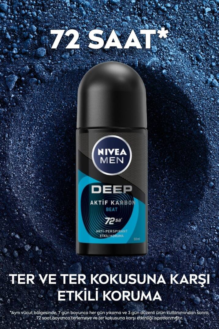 Nivea Men Deep Beat Black Carbon Roll On 50 ml - 5