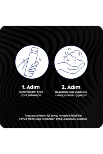 Nivea Men Deep Dimension Tıraş Köpüğü 200 ml,Kusursuz Tıraş - 5