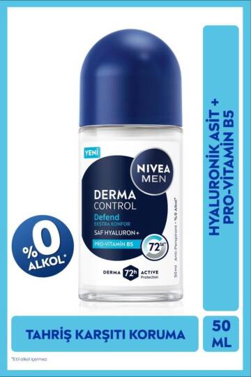 Nivea Men Erkek Roll-On Deodorant Derma Control Defend 50 ml