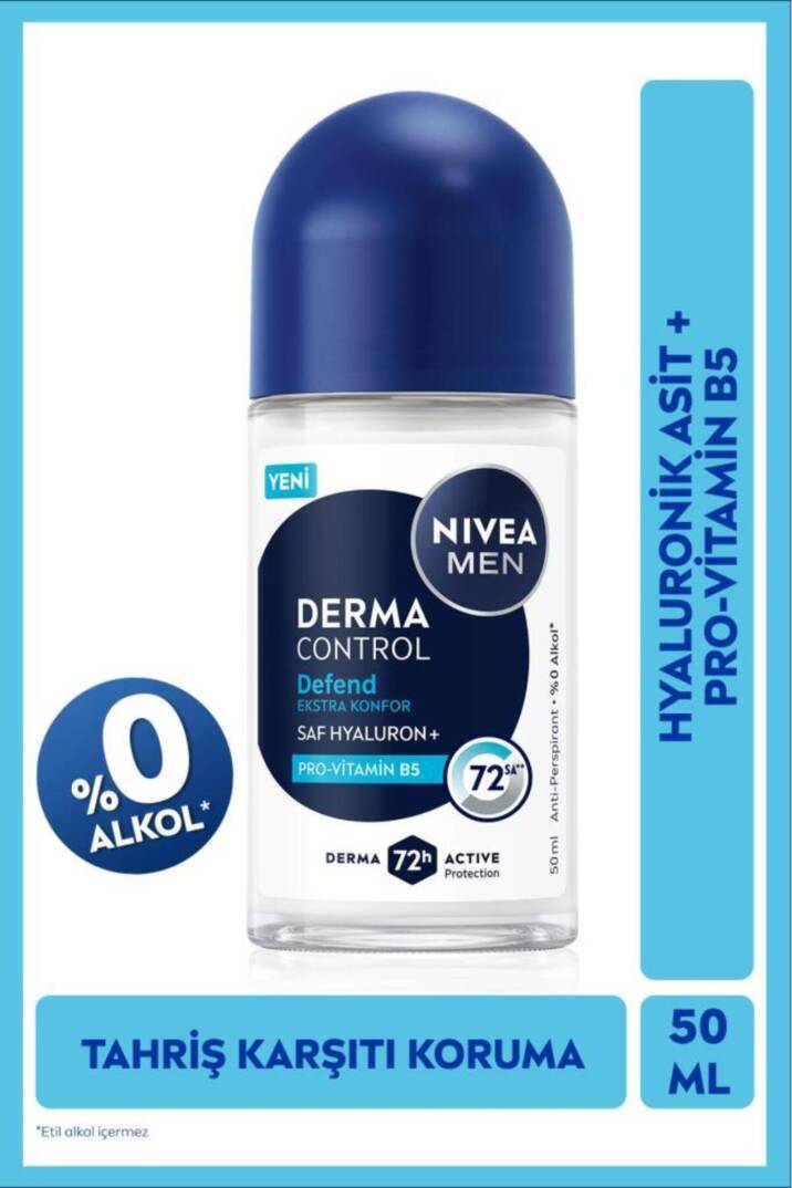 Nivea Men Erkek Roll-On Deodorant Derma Control Defend 50 ml - 1