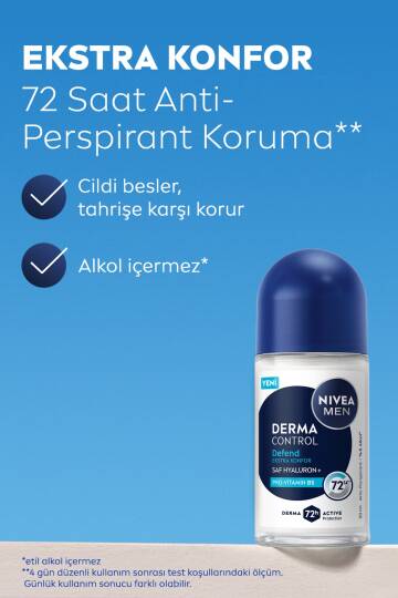 Nivea Men Erkek Roll-On Deodorant Derma Control Defend 50 ml - 3