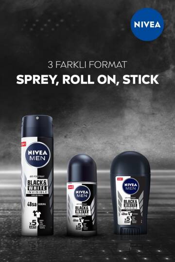 Nivea Men Erkek Sprey Deodorant Black&White Invisible Original 150 ml - 6