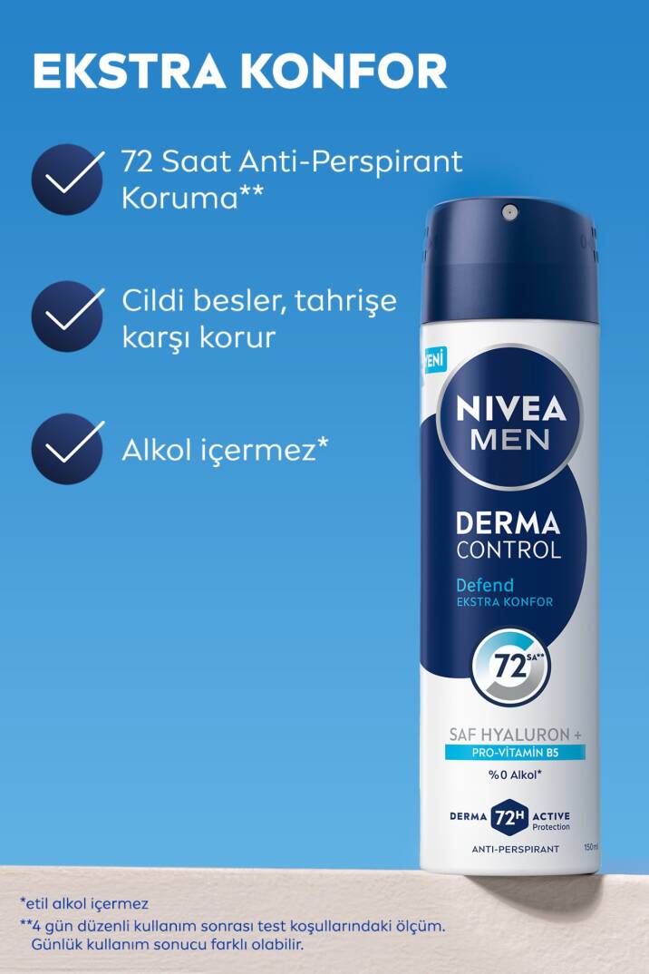Nivea Men Erkek Sprey Deodorant Derma Control Defend 150 ml - 3