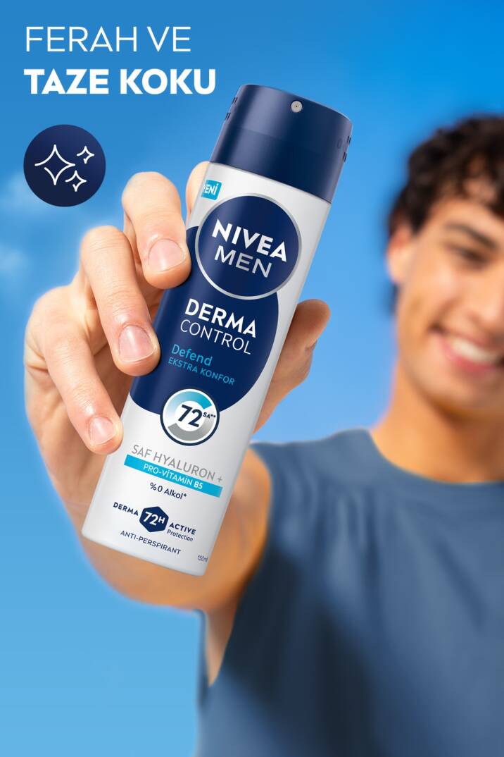 Nivea Men Erkek Sprey Deodorant Derma Control Defend 150 ml - 5