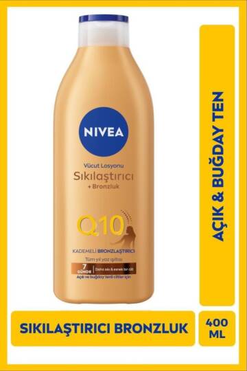 Nivea Q10 Sıkılaştırıcı ve Bronzlaştırıcı Vücut Losyonu 400 ml