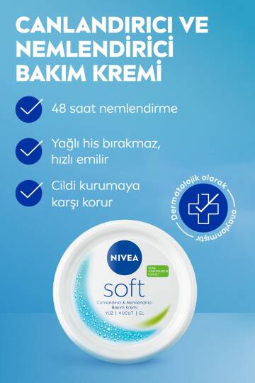 Nivea Soft Nemlendirici Bakım Kremi 200 ml - 3