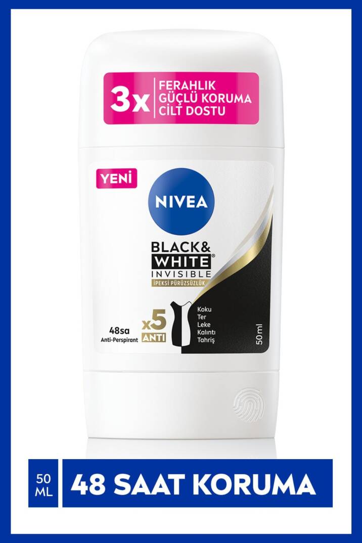 Nivea Stick 50 Ml Kadın - Black & White İpeksi Pürüzsüzlük - 1