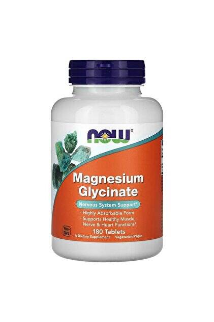 Now Foods Magnesium Glycinate 180 Tablets - 1