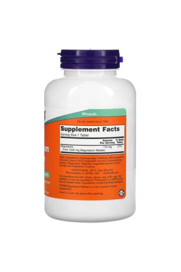 Now Foods Magnesium Malate 1000 mg 180 Tablet - 2