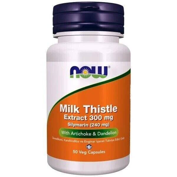 Now Foods Milk Thistle Extract 300 mg With Artichoke Dandelion 50 Capsules - 1