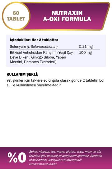 Nutraxin A-Oxi Formula Glutathıone Resveratrol 60 Tablet - 3
