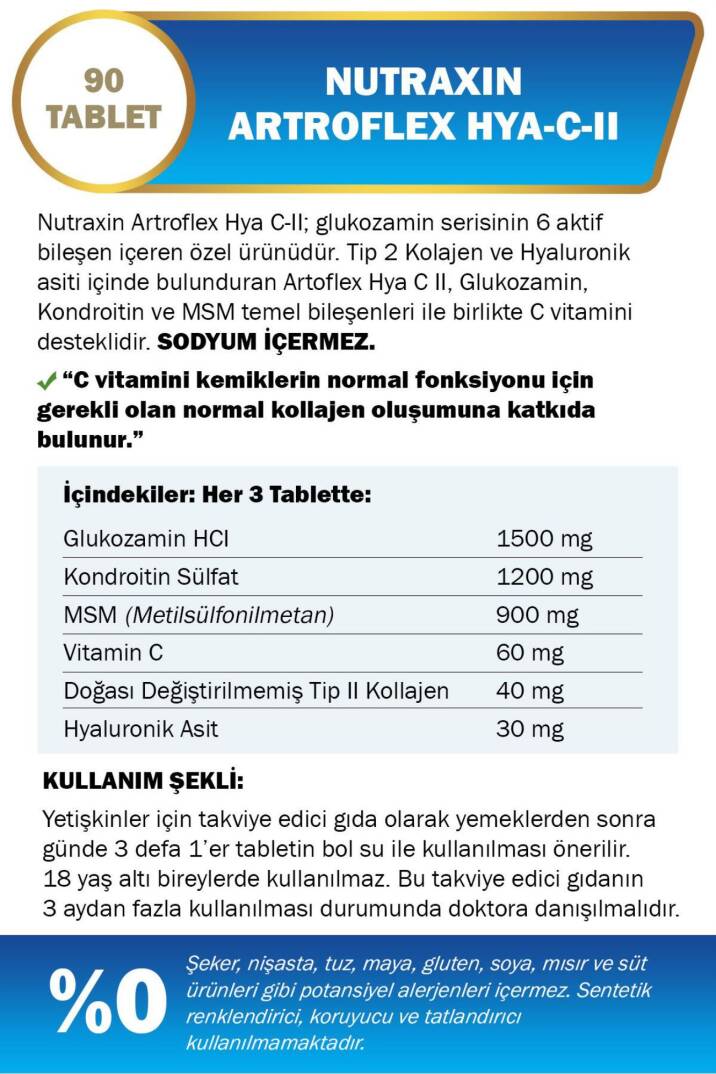 Nutraxin Artroflex Hya C-II 90 Tablet - 2