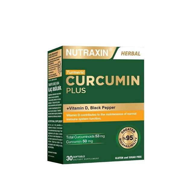 Nutraxin Curcumin Plus Takviye Edici Gıda 30 Yumuşak Kapsül - 1