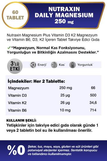 Nutraxin Magnesium Daily 60 Tablet - 2