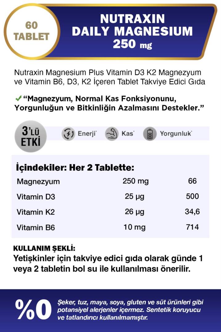 Nutraxin Magnesium Daily 60 Tablet - 2