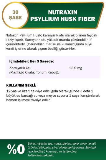Nutraxin Psyllium Husk Fiber 4 g x 30 Saşe - 2