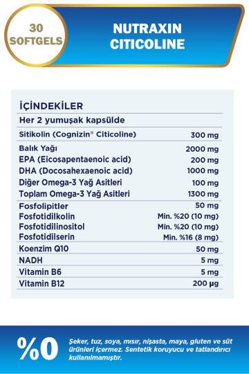 Nutraxin Sitikolin 30 Kapsül - 2