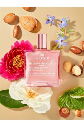 Nuxe Huile Prodigieuse OR Pembe Parıltılı Çiçeksi Çok Amaçlı Kuru Yağ 50 ml - 6