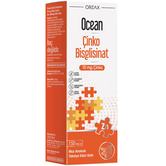 Ocean Çinko Bisglisinat Şurup Muz Aromalı 150 ml