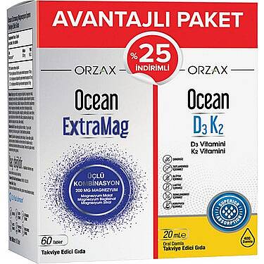 Ocean Extramag 60 Tablet + Ocean D3K2 20 ml Kofre - 1