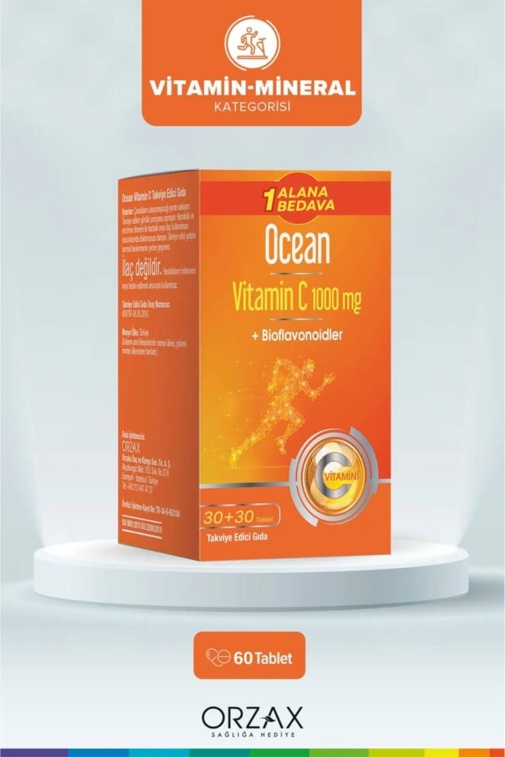 Ocean Vitamin C 1000 mg 30 Tablet - 1 Alana 1 Bedava - 1