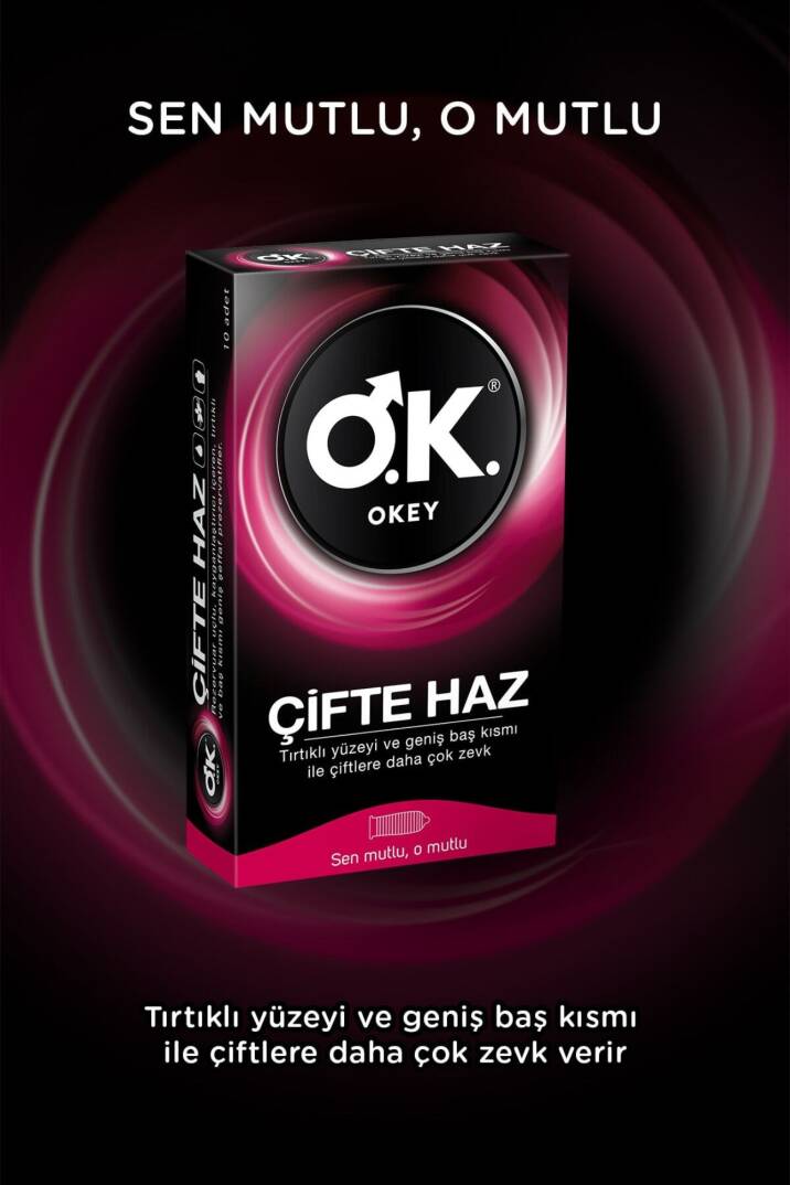 Okey Prezervatif Çifte Haz 10'lu - 3