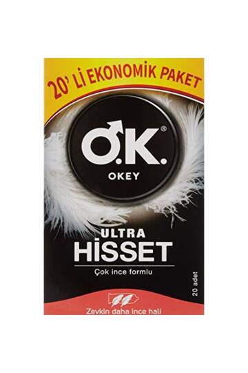 Okey Prezervatif Ultra Hisset 20'li - Ekonomik Paket