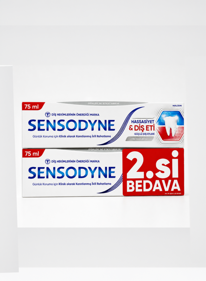 Sensodyne Hassasiyet Diş Eti Beyazlatıcı Güçlü Diş Etleri Diş Macunu 75 ml İkili - 1