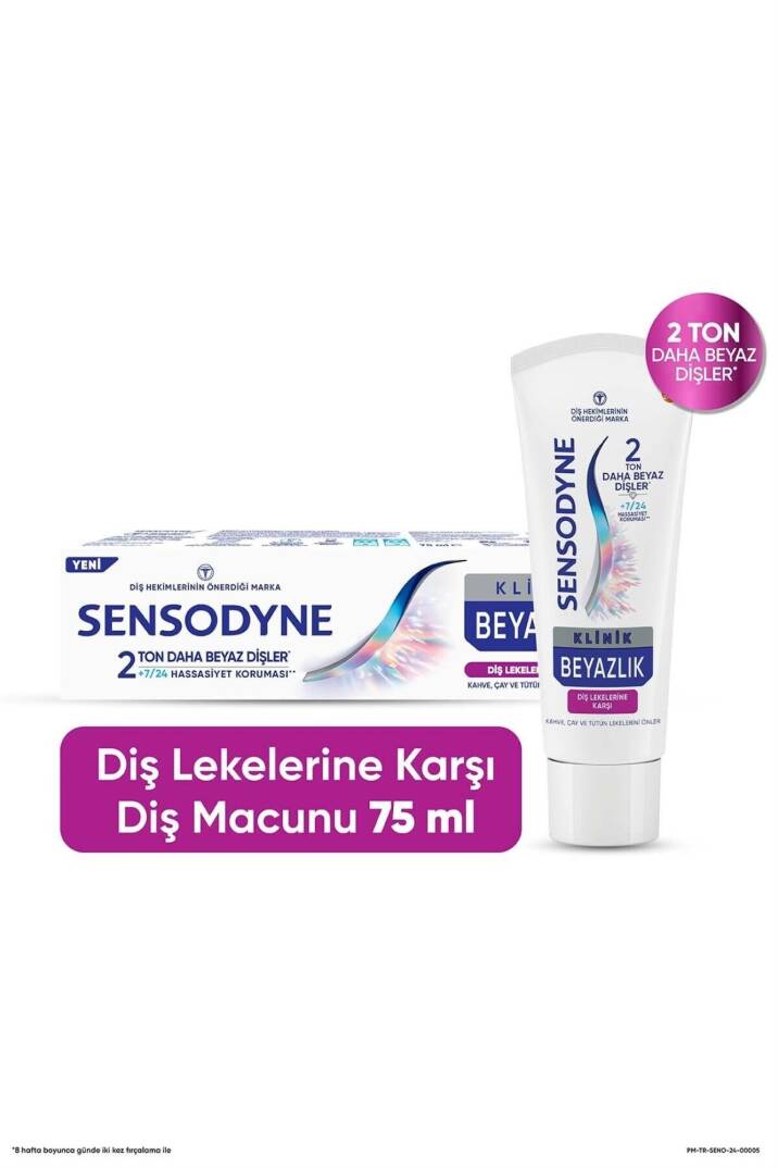 Sensodyne Klinik Beyazlık Diş Lekelerine Karşı Diş Macunu 75 ml - 2