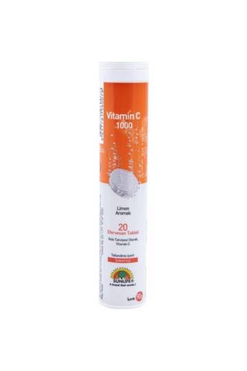 Sunlife Vitamin C 1000 Mg 20 Efervesan Tablet
