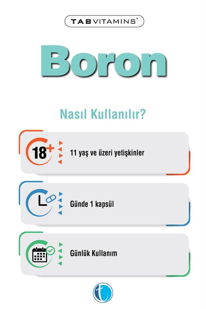 Tabvitamins Boron Bor 120 Kapsül - 3