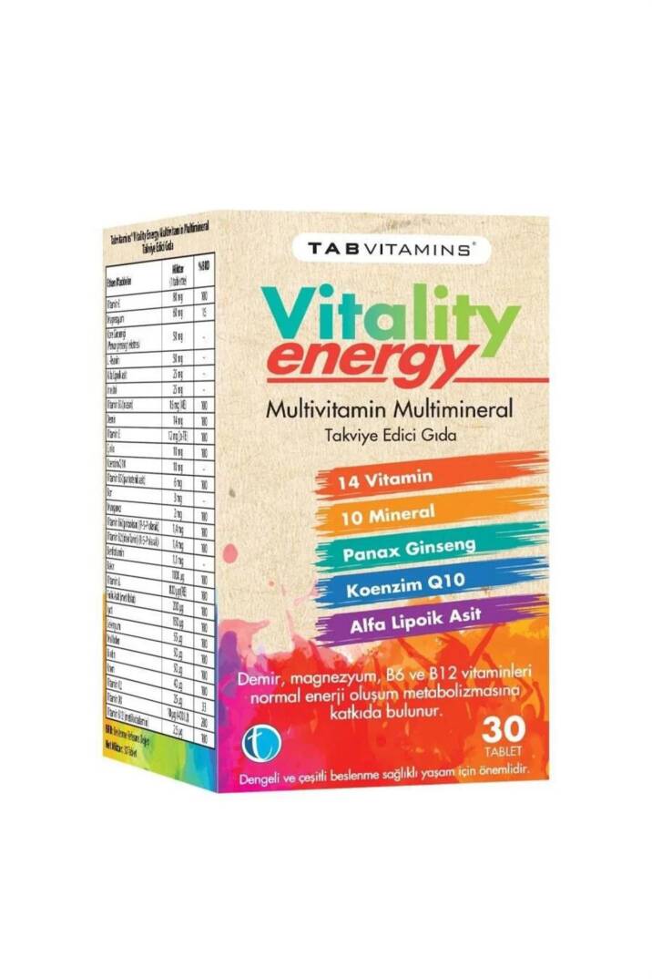 Tabvitamins Vitality Energy 30 Tablet - 1
