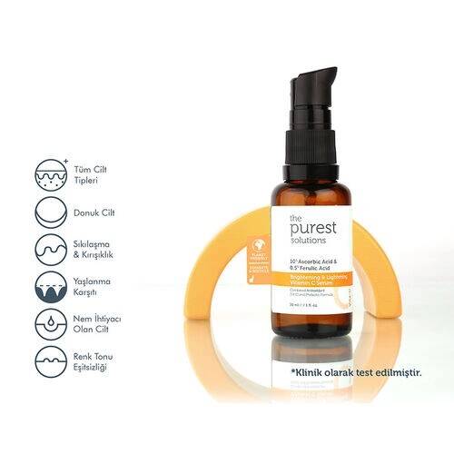 The Purest Solutions Aydınlatıcı Ve Cilt Tonu Eşitleyici C Vitamini Cilt Yüz Serumu 30 Ml - 5
