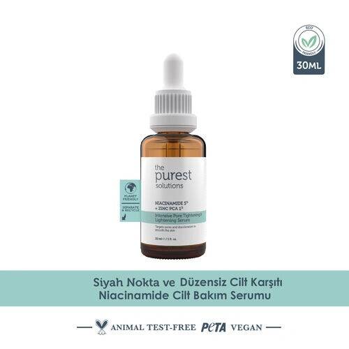 The Purest Solutions Gözenek, Sivilce Ve Siyah Nokta Karşıtı Niacinamide Serum 30 ml - 3