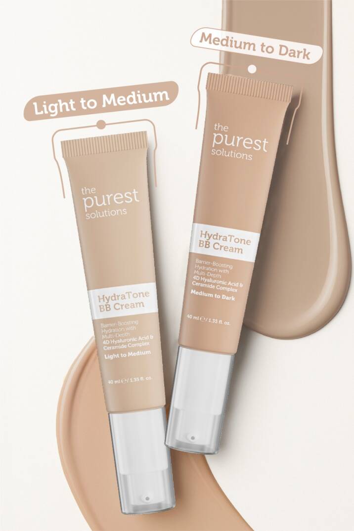 The Purest Solutions Kuru ve Karma Ciltler İçin Yoğun Nemlendirici BB Krem SPF 50+ 40 ml - Açık-Orta Ton - 6