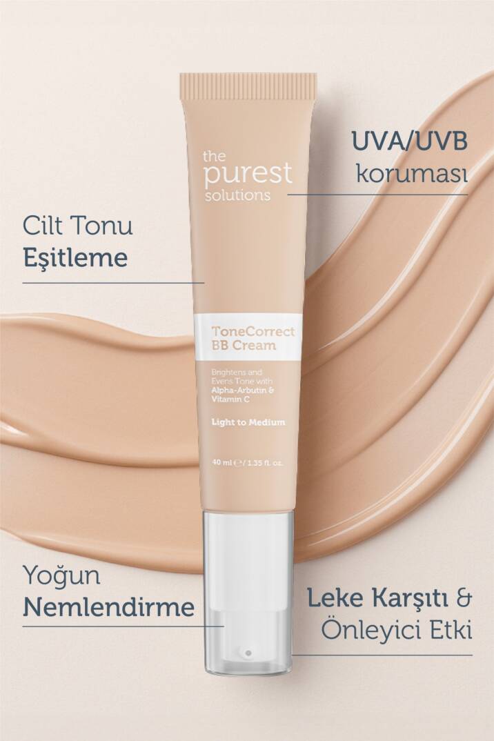 The Purest Solutions Lekeli Ciltler İçin Cilt Tonu Eşitleyici BB Krem SPF50+ 40 ml Light to Medium - 5