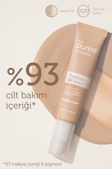The Purest Solutions Lekeli Ciltler İçin Cilt Tonu Eşitleyici BB Krem SPF50+ 40 ml Orta-Koyu Ton - 3