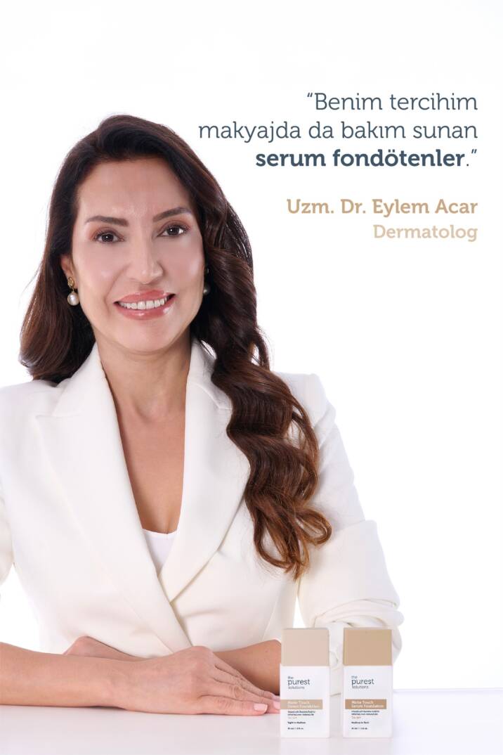 The Purest Solutions Matte Touch Sebum Dengeleyici ve Matlaştırıcı Serum Fondöten SPF50+ 30 ml - Orta-Koyu Ton - 8