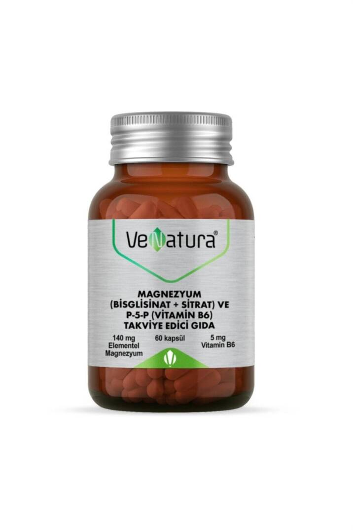 VeNatura Magnezyum Bisglisinat+Sitrat+P5P+B6 60 Kapsül - 1