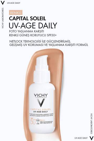 Vichy Capital Soleil Uv Age Daily Foto Yaşlanma Karşıtı Renkli Spf50+ Güneş Koruyucu Krem - 5