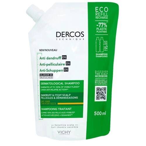 Vichy Dercos Anti Dandruff Kepek Karşıtı Şampuan 500ml - Kuru Saçlar - 1