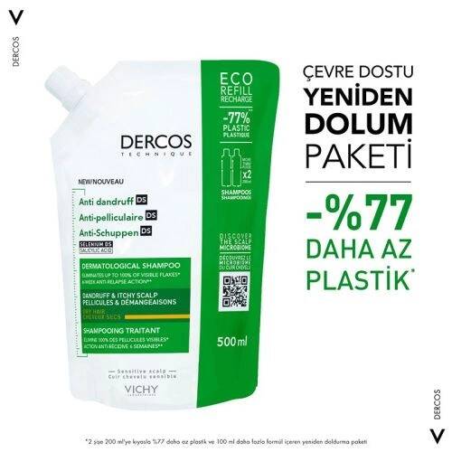 Vichy Dercos Anti Dandruff Kepek Karşıtı Şampuan 500ml - Kuru Saçlar - 2