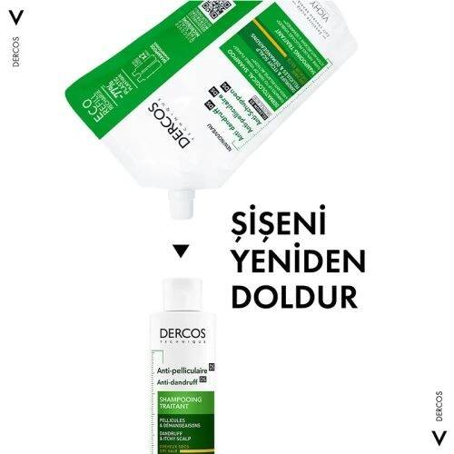 Vichy Dercos Anti Dandruff Kepek Karşıtı Şampuan 500ml - Kuru Saçlar - 3