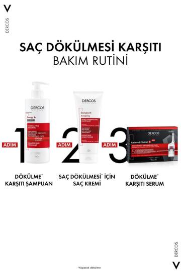 Vichy Dercos Energy+ Saç Dökülmesi Karşıtı Şampuan - 500 ML Yeniden Dolum Paketi - 8