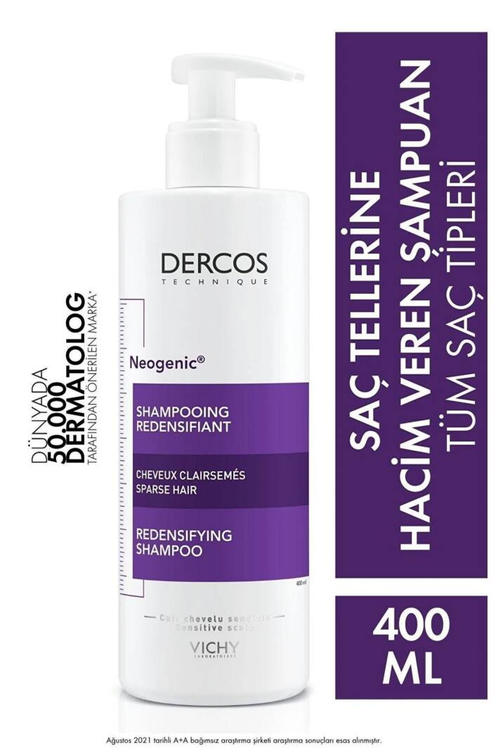 Vichy Dercos Neogenic Saçlar Tellerine Hacim Veren Şampuan 400 ml - 1